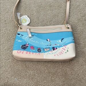 Spartina 449 Blue and Tan Crossbody Bag